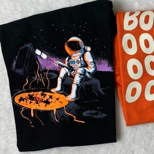 Cat & Jack Black and Orange Astronaut Tee